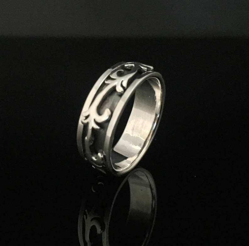 Bali Pattern Spinner Ring 925 Sterling Silver Bali Spinner Ring Sterling Spin Ring