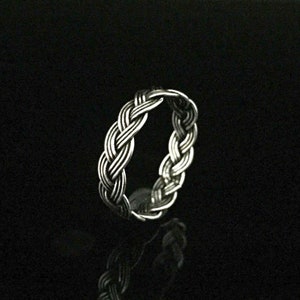 Hand Braided Silver Ring // 925 Sterling Silver // Bali Style Silver Ring // Sterling Ring
