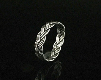 Hand Braided Silver Ring // 925 Sterling Silver // Bali Style Silver Ring // Sterling Ring