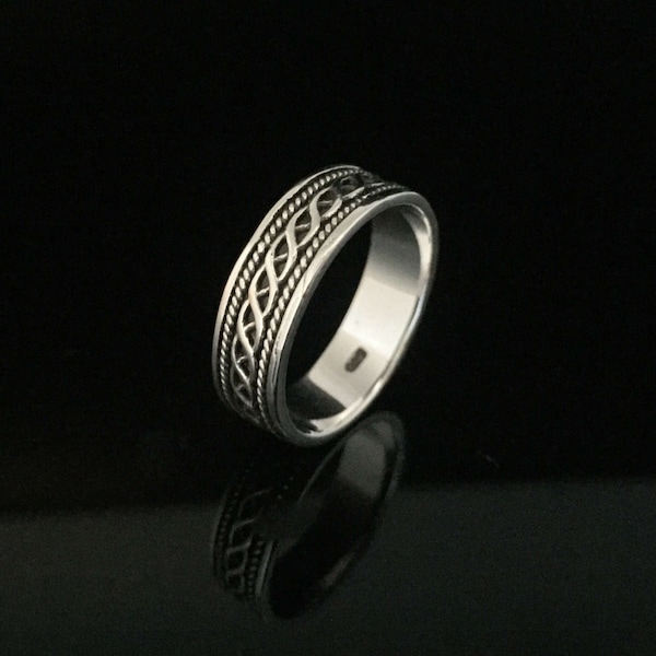 Bague infinity tressée en argent // Argent sterling 925 // Bague en argent style Bali // Bague en argent sterling