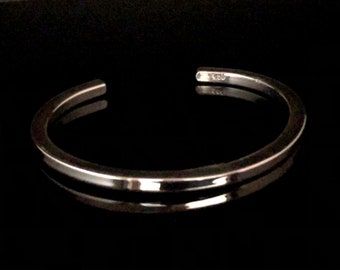 Squared Sterling Silver Cuff Bracelet - High Polish