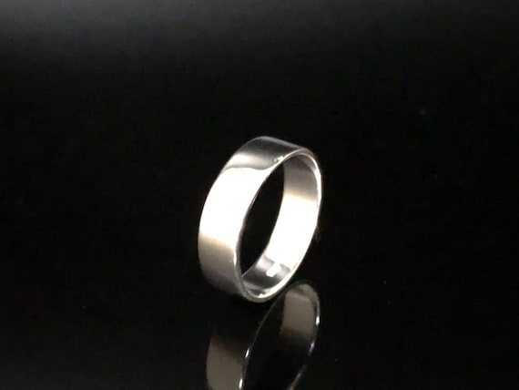 Anello Uomo Taglie G-z Anello Uomo In Argento Sterling 925 - Fascia Liscia Larghezza 8 Mm, Misure Da G A Z Anello Nuziale O Fedina Lucido - Foto 7