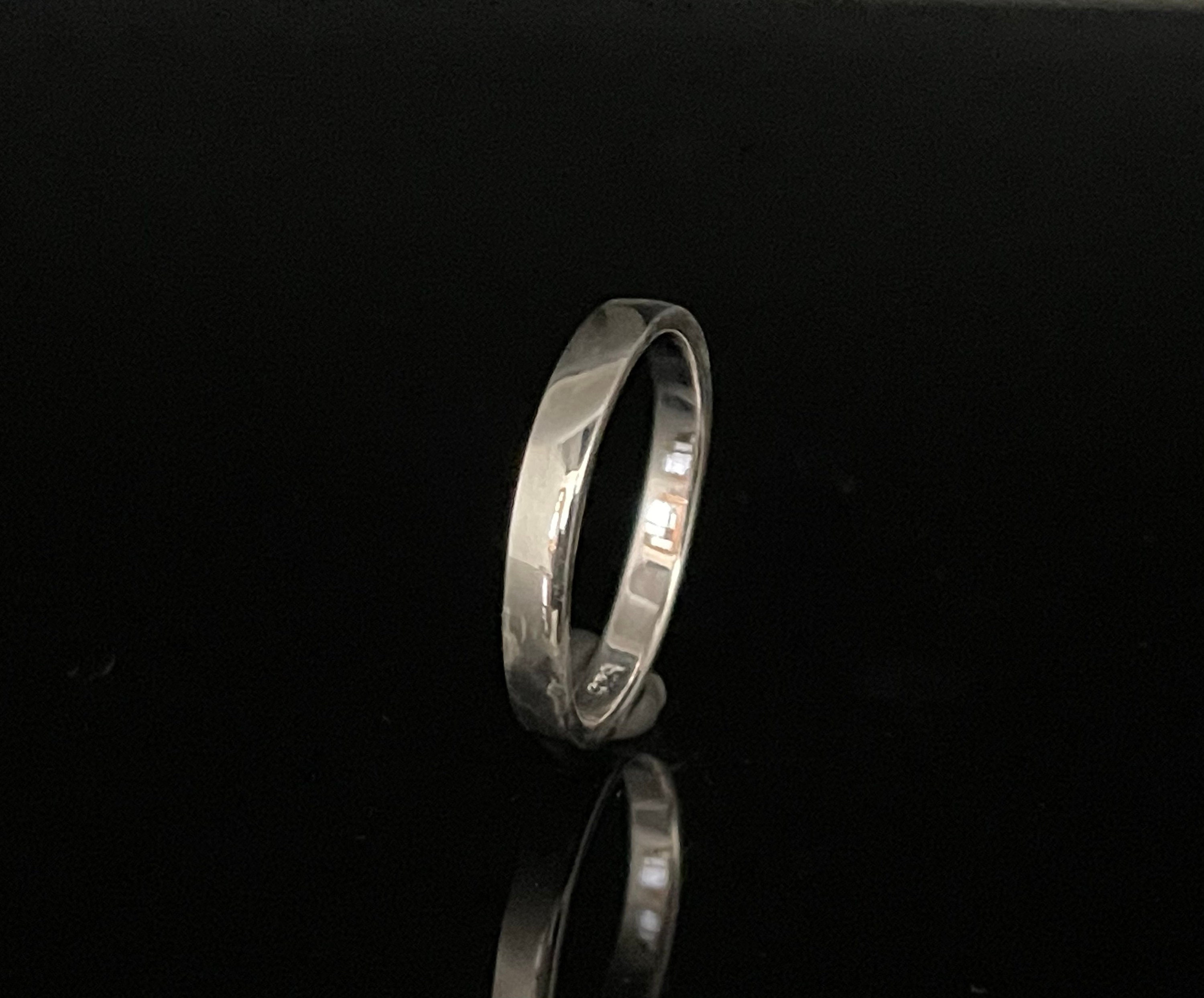 Anello A Fascia In Argento Sterling Fatto A Mano Da 2 Mm: Lucido - Foto 4