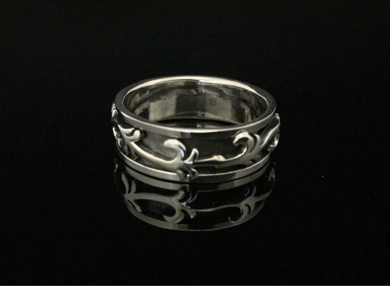 Bali Pattern Spinner Ring 925 Sterling Silver Bali Spinner Ring Sterling Spin Ring