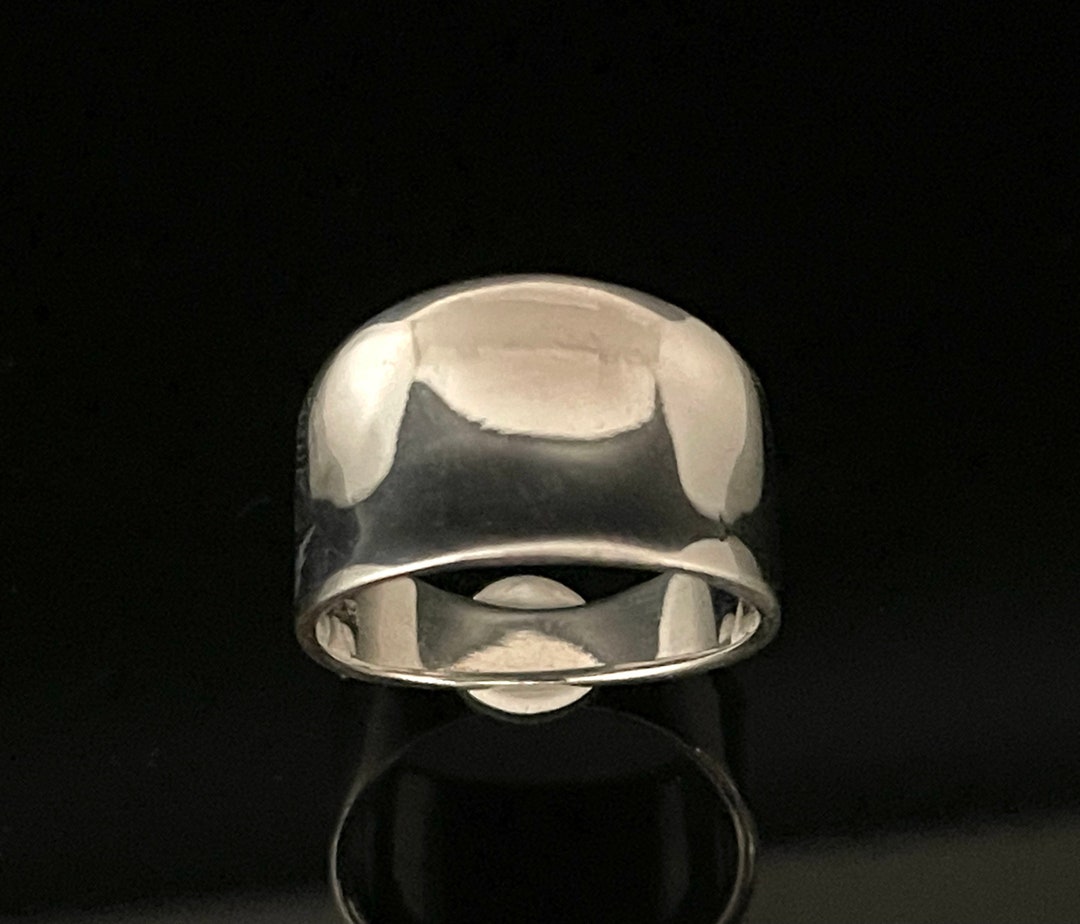 Concave Silver Ring // Sterling Silver // Women’s Silver Ring // Ring ...