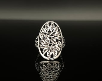 Sterling Silver Ring | Leaf Ring | Silver Ring | Silver Leaf