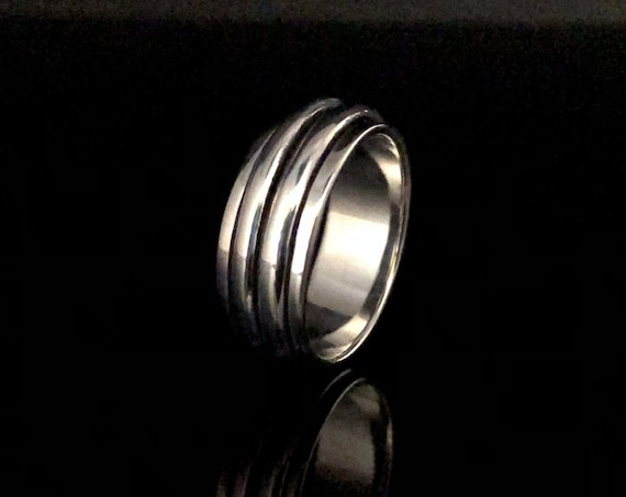 Sterling Silver Double Band Spin Ring Sterling Silver Double Band Spin Ring