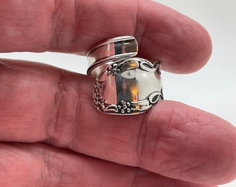 Silver Spoon Ring // 925 Sterling Silver // Adjustable
