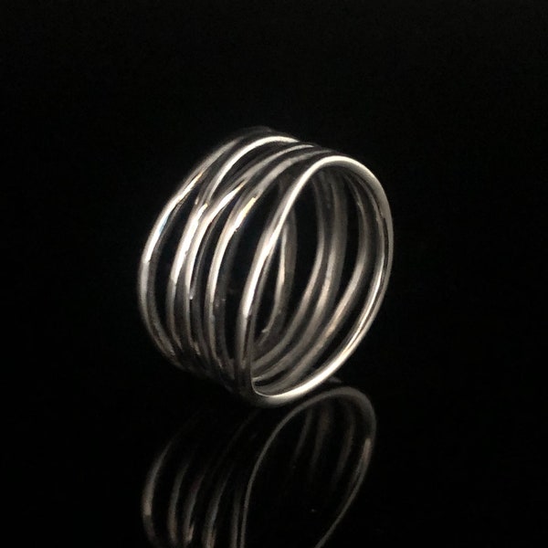 Multi-Band Silber Ring // Damen Silber Ring // Sterling Ring // 925 Sterling Silber