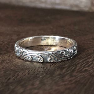 Filigree Silver Bali Ring // 925 Sterling Silver // Sterling Filigree Band Ring // Sterling Filigree Ring