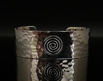 Wavy Ripples Cuff - Silver Wave Cuff - 925 Sterling Silver