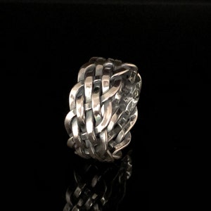 Braided Silver Ring // Braided Silver Band Ring // Braided Sterling Ring // 925 Sterling Silver