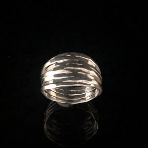 Hammered Multi-Band Silver Ring // Women's Silver Ring // Sterling Ring // 925 Sterling Silver