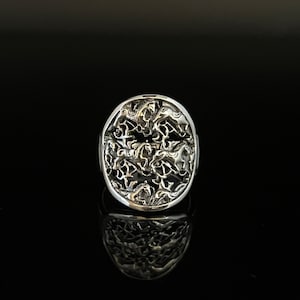 Horse Filigree Silver Ring // 925 Sterling Silver // Oxidized Silver Horse Ring // Sizes 7 to 12