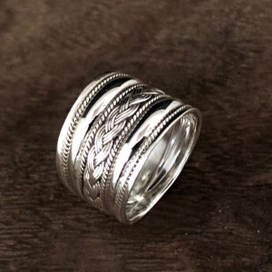 Braided Bali Design Ring // Traditional Bali Ring // Bali Silver Ring // 925 Sterling Silver