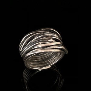 Multi-Band Silver Ring // Multi Strand Women's Silver Ring // Sterling Ring // 925 Sterling Silver