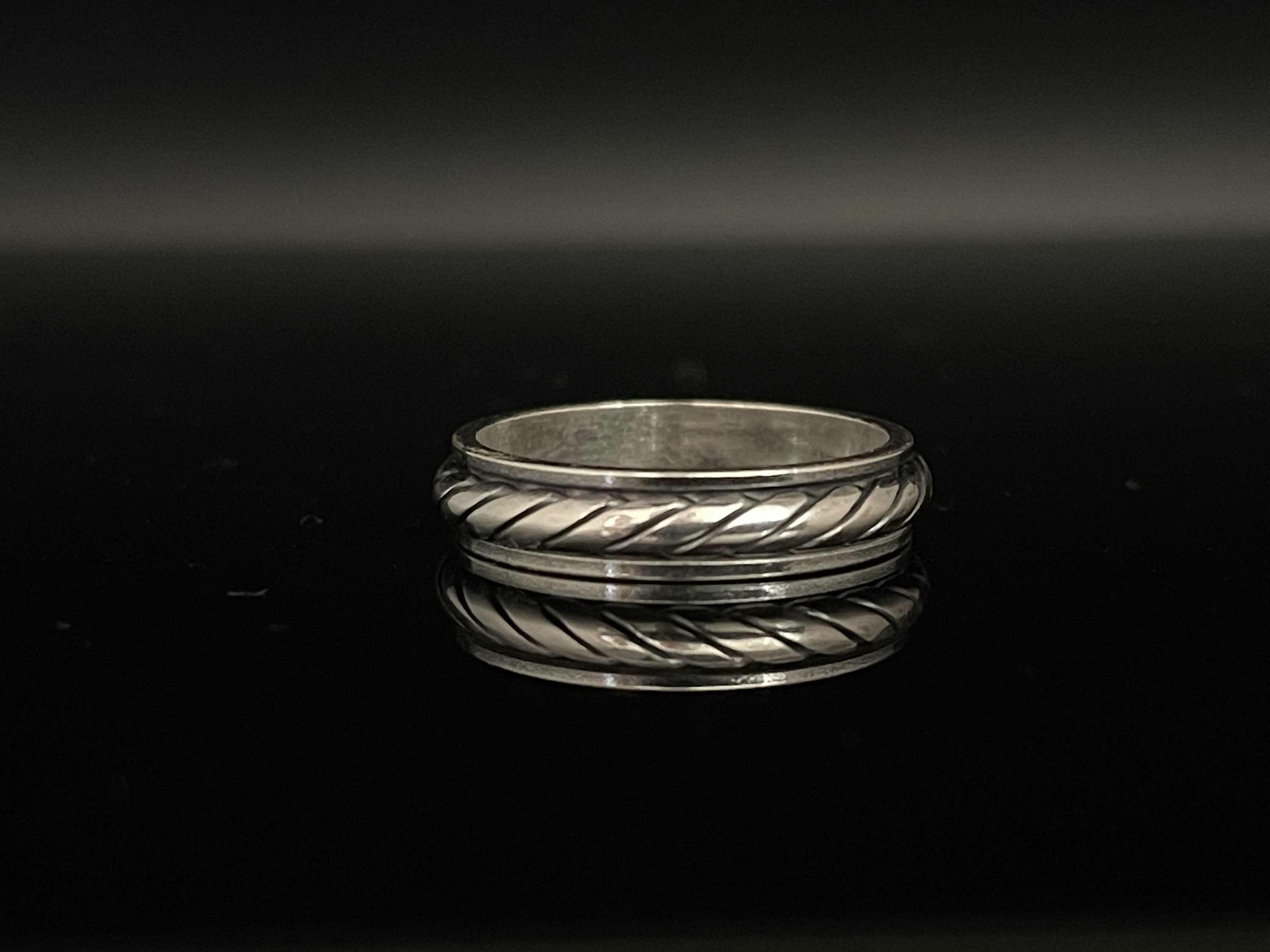 Sterling Silver Braid Spin Ring, 925 Nickel Free Band - Etsy