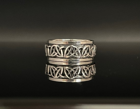 Celtic Design Spin Ring // 925 Sterling Silver // Men’s Fidget Spinner Ring