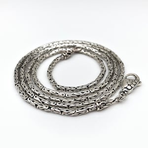24 Inch Bali Byzantine Chain // 925 Sterling Silver // Traditional Bali Chain // Thin 2mm Byzantine Chain
