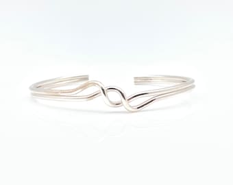 Infinity Knot 925 Sterling Silver Cuff Bracelet