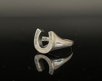 アクセサリー Vintage Silver Horse Shoe Ring 925 Sterling Silver Genuine Men's Horse Shoe Ring (R434) - Etsy