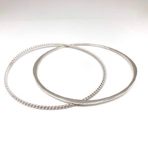 Set van 2 met elkaar verweven armbanden - 925 sterlingzilver -- Zilveren armbanden