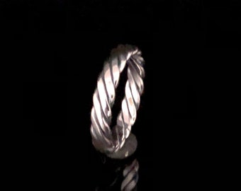 Braided Silver Ring // 925 Sterling Silver // Hand Braided Silver Ring