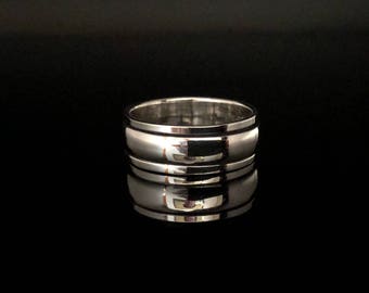 Wide Single Band Spin Ring // 925 Sterling Silver // Single Band