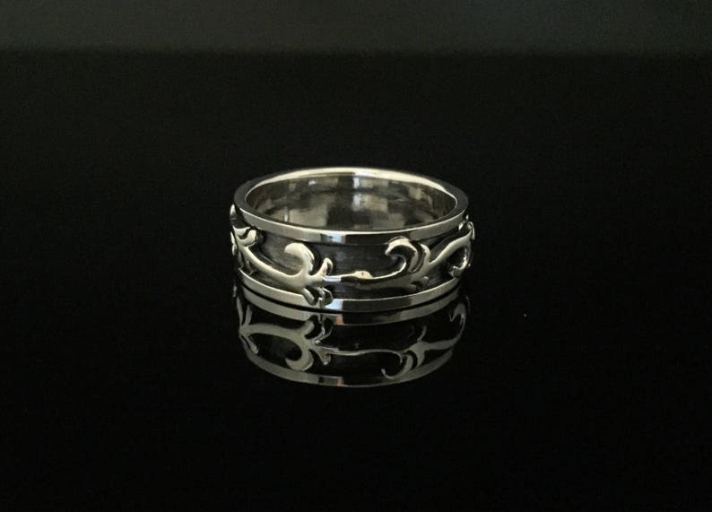 Bali Pattern Spinner Ring 925 Sterling Silver Bali Spinner Ring Sterling Spin Ring