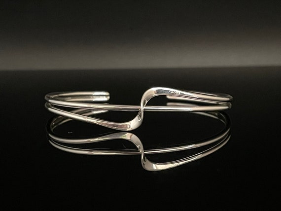 アクセサリー Vintage Silver Wide Wave Caff Bangle 925 アクセサリー Vintage Silver Wide Wave Caff Bangle 925