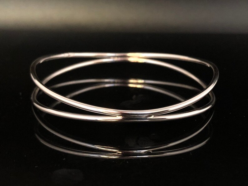 925 Sterling Silver Split Wire Silver Bangle Silver Bangles