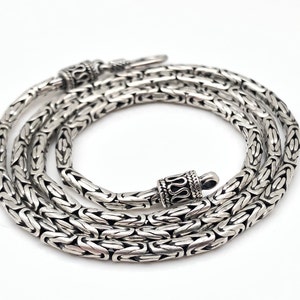 Byzantine Chain // 925 Sterling Silver // Medium Weight Bali Byzantine Chain // 2.5mm Bali Byzantine Chain // All Lengths image 1