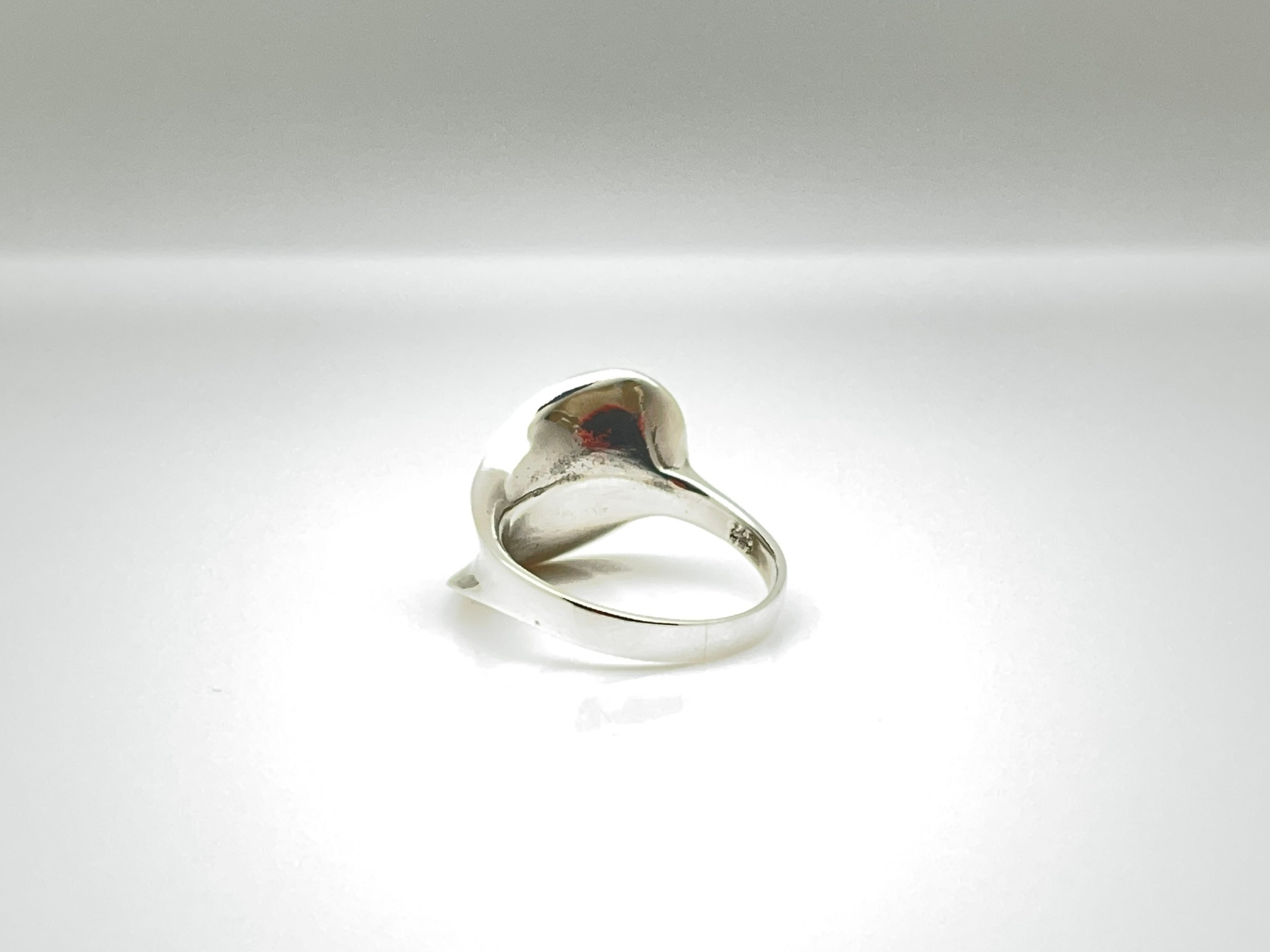 Abstract Concave Silver Ring // Sterling Silver // Women’s Silver Ring ...