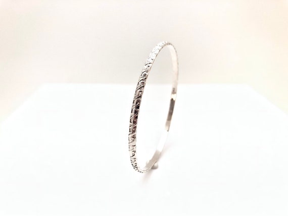 Silver outlet bangles etsy