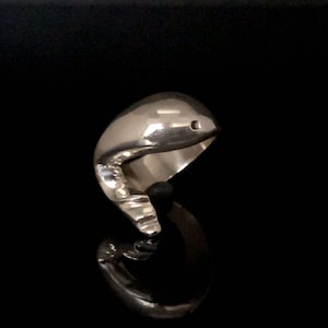 Wal Ring // 925 Sterling Silber // Hand gegossen // Wal Ring Silber