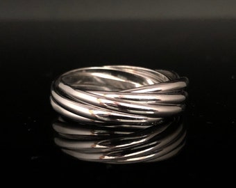 Seven Band Rolling Ring // Seven Day Ring // 925 Sterling Silver // Multi Band Rolling Ring // 7 Band Silver Ring  // 7 Day Silver Ring