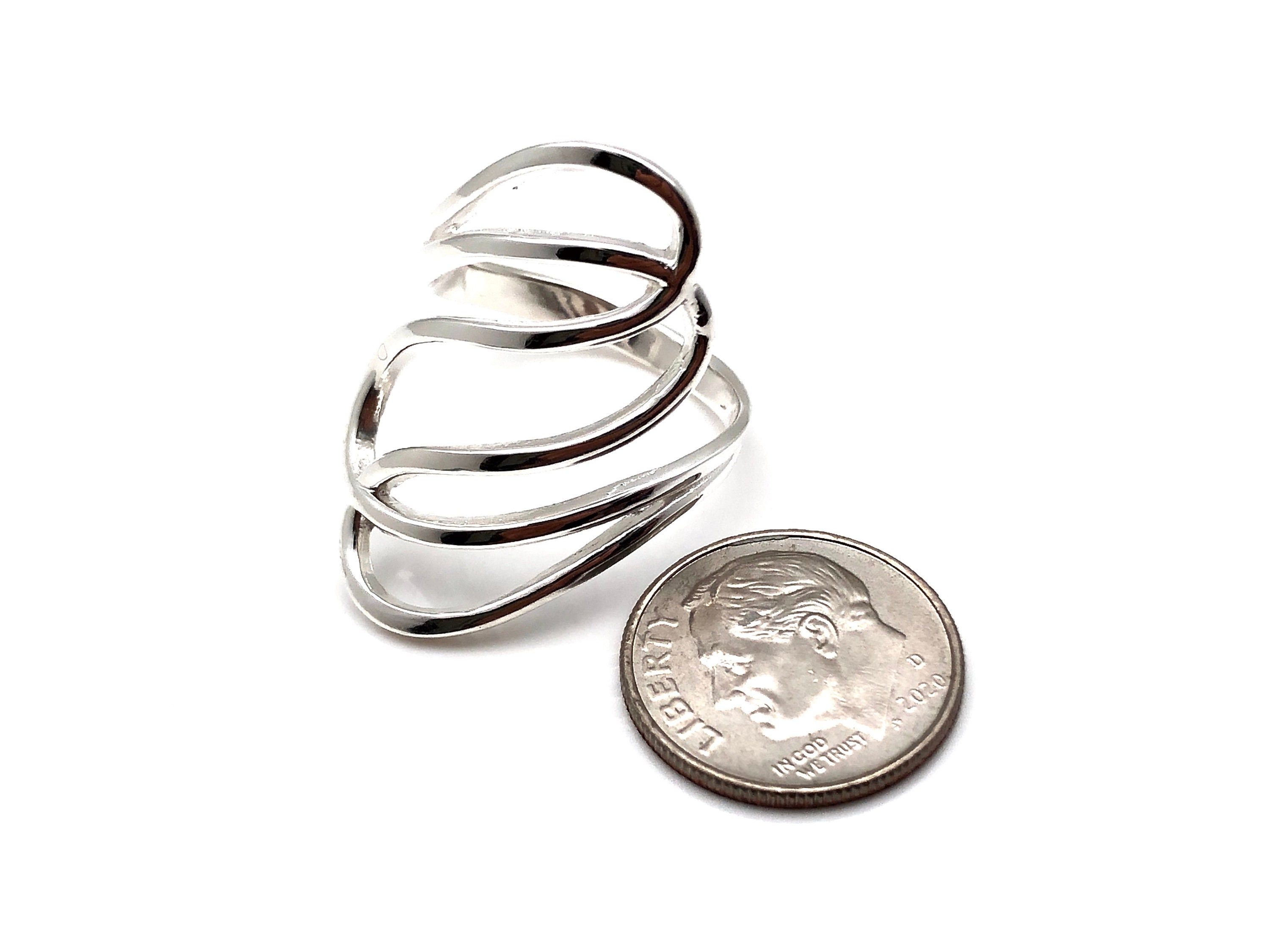 【 】SilverRing925 Curve Design CURVE sculptural ring in sterling silver