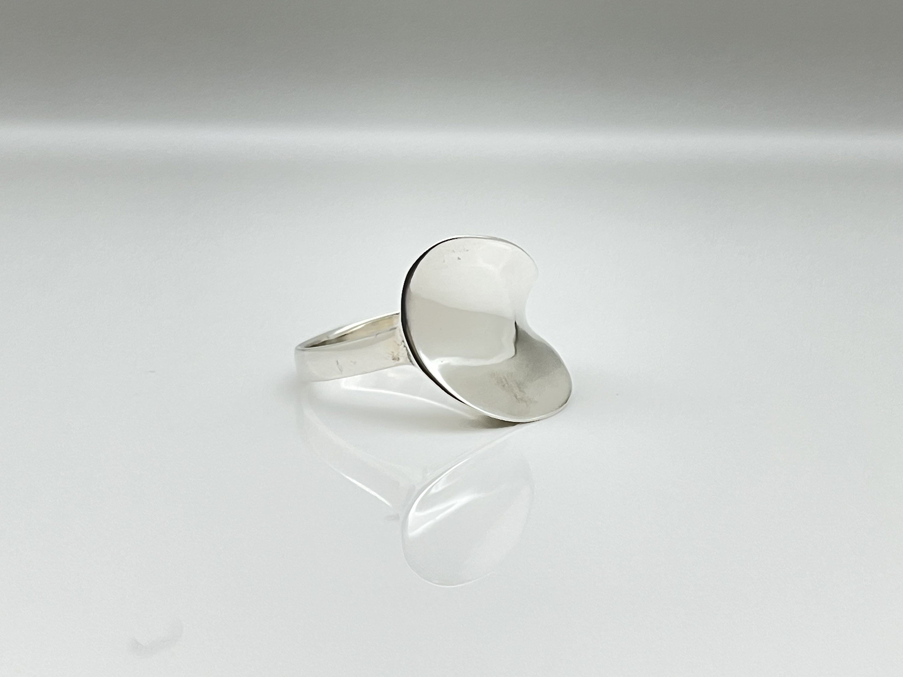 Abstract Concave Silver Ring // Sterling Silver // Women’s Silver Ring ...