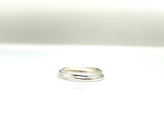 Sterling Silver Thin Seven Band Roll Ring Sterling Silver Thin Seven Band Roll Ring