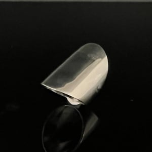 Long Silver Finger Ring // 925 Sterling Silver // Sizes 6 to 10