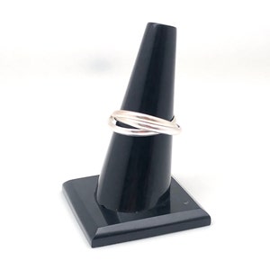 Triple Band Ring Set // 925 Sterling Silver // Set of 3 Intertwining Silver Rings // Russian Wedding Ring