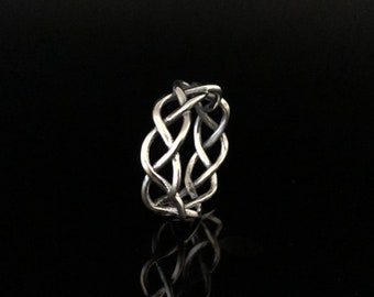 Braided Silver Ring // 925 Sterling Silver // Sterling Ring