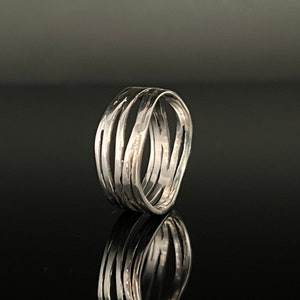 Sterling Silver Multi-Strand Ring // 925 Sterling Silver // Oxidized // Sizes 7 to 10 // Ring for Women