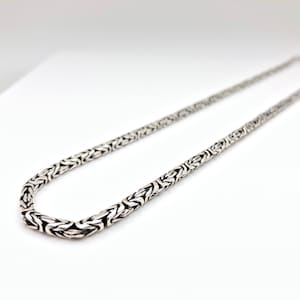 Bali Byzantine Chain // Classic Byzantine Chain Necklace // Bali Chain // 925 Sterling Silver // 3mm Width // 16-30 Inches