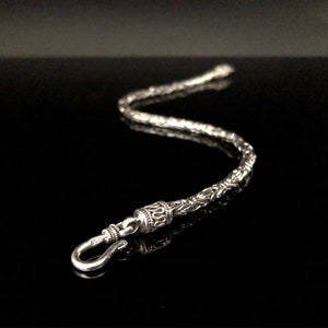 バリ ビザンチン ブレスレット - 長さ7インチと8インチ - シルバー バリ ブレスレット - 925 スターリングシルバー