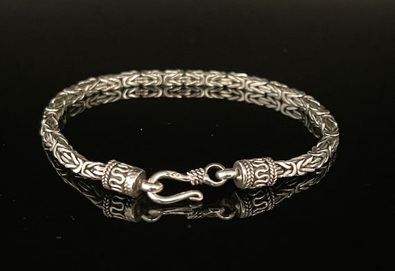 Byzantine Silver Bracelet // 925 Sterling Silver // 3mm Gage