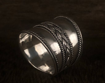 Bali Braid Design Ring // Traditional Bali Ring // Bali Silver Ring // 925 Sterling Silver
