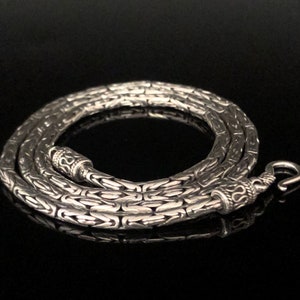 Byzantine Chain // 925 Sterling Silver // Medium Weight Bali Byzantine Chain // 2.5mm Bali Byzantine Chain // All Lengths image 5