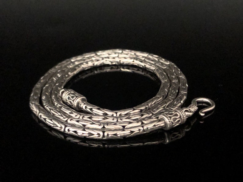 Byzantine Chain // 925 Sterling Silver // Medium Weight Bali Byzantine Chain // 2.5mm Bali Byzantine Chain // All Lengths image 5