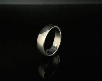 6mm Silver Band Ring // 925 Sterling Silver // Plain Band Ring // Silver Wedding Band // Medium Gage Silver Band Ring